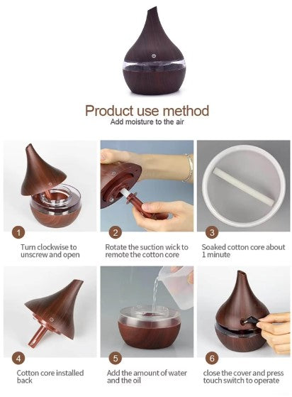 Humidificador Difusor Caoba
